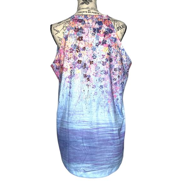 Fashion SIZE 3X NWT Patterned High Neck Back Thin Strap Tank - Picture 3 of 9